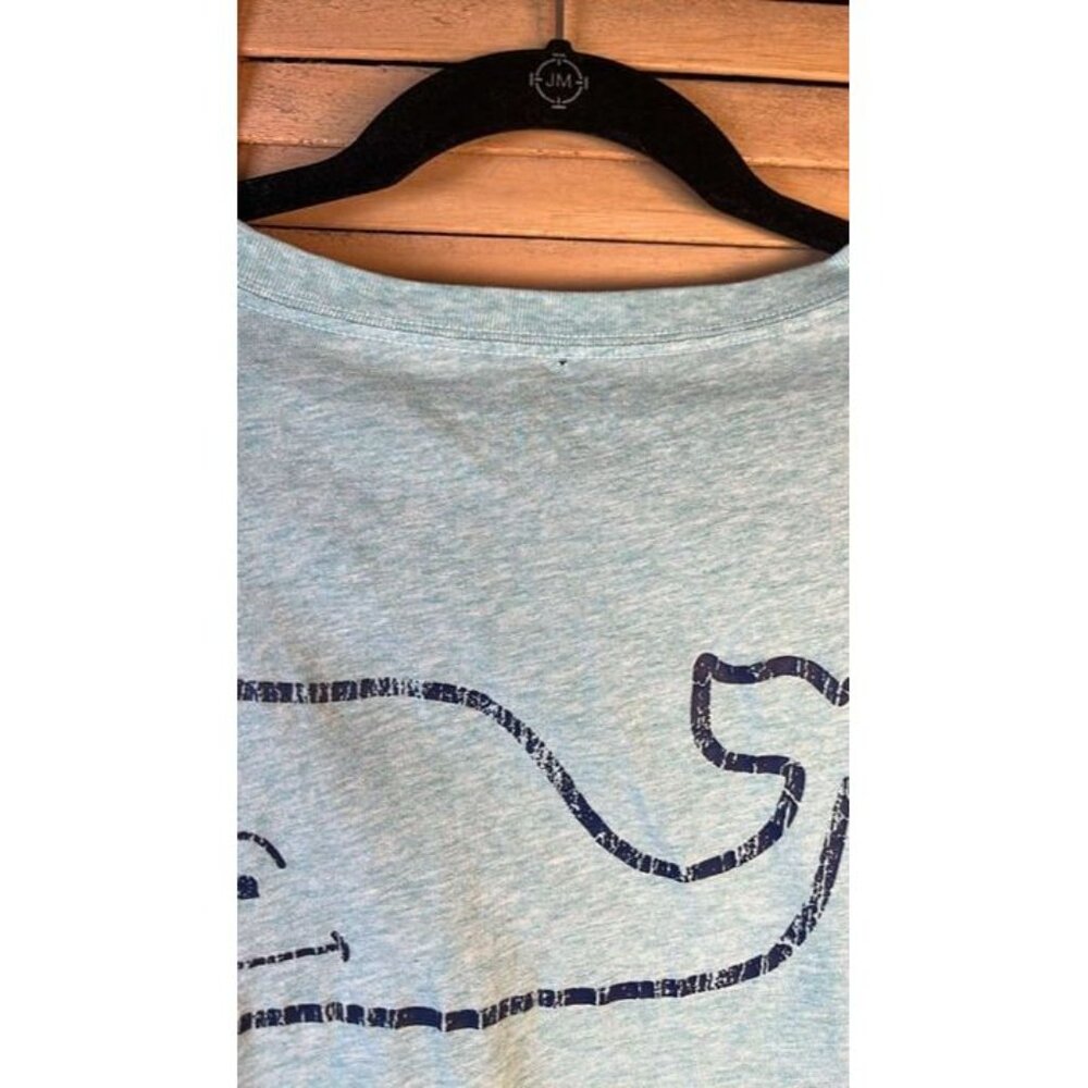 Vineyard Vines Long Sleeve Whale Branded Distressed T Shirt - Picture 9 of 9